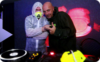 Steil DJing with rave legend Mark Archer from Altern-8